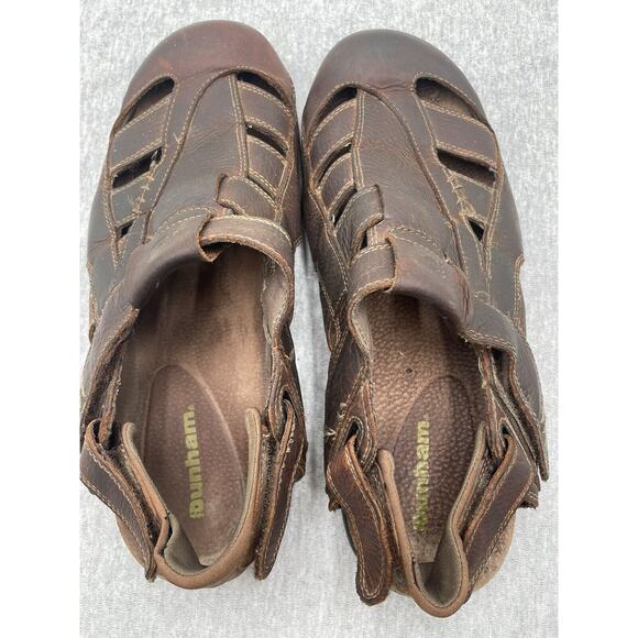 Dunham Mens 13 B Leather Casual Slip On Fisherman Sandals Shoes Beach Adjustable - Picture 10 of 12